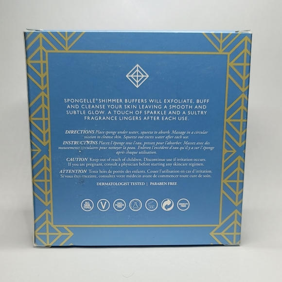 Spongelle Buff Glow shimmer buffer Moon flower set of 2 - Picture 2 of 2